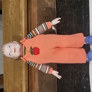 Vintage 11" Porcelain Boy Doll Lil Apple FAITH WICK 1st Place NY NY Convention